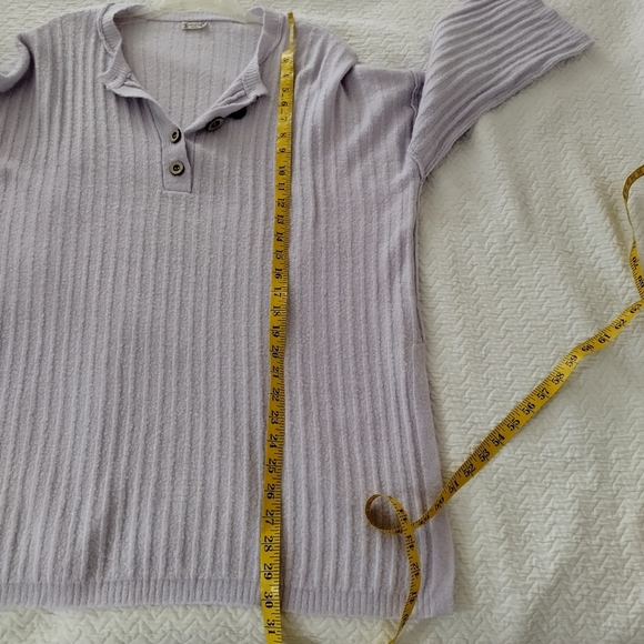 Free People Around The Clock Pullover Ribbed Sweater Lavender Purple Sz Xs - Picture 11 of 11